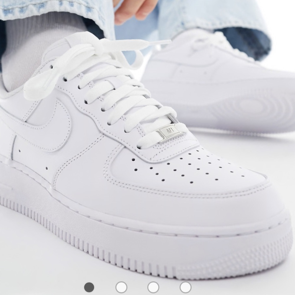Nike Air Force 1 platform sneakers in triple white